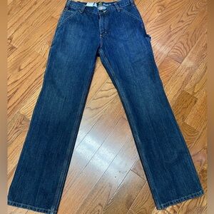 Carhartt Jeans Mens Sz 32x32 Blue Carpenter Straight Leg Relaxed Fit Work Wear